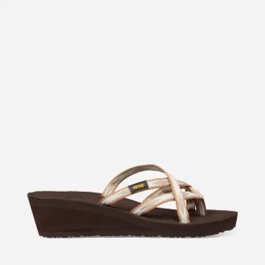 Teva Mush Mandalyn Wedge Ola 2 Damen Flip Flops Weiß/DunkelRot (Österreich)